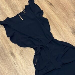 Banana Republic Blue Sheath Dress with Flutter Cap Sleeves